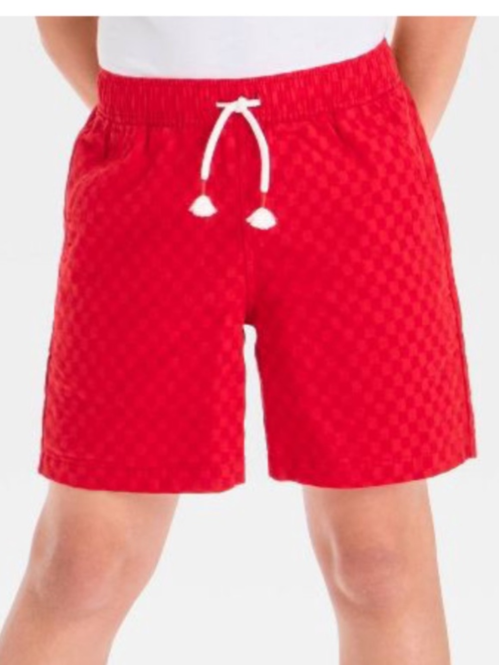 Boys' 4th of July Gauze Checkerboard Pull-On Shorts - Cat & Jack Red Mid Rise